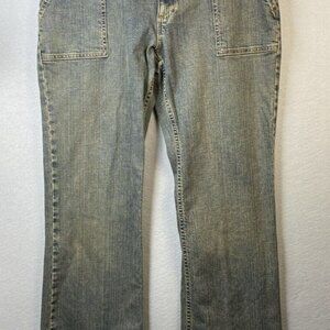 Y2K Vintage Gap Square Pocket Jeans Womens 16 Straight Fit Made in USA 34x30 EUC
